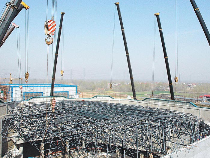 广水网架高空滑移法